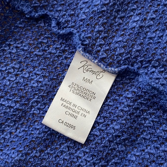 Blue Rolled Sleeve Cardigan - Picture 3 of 4